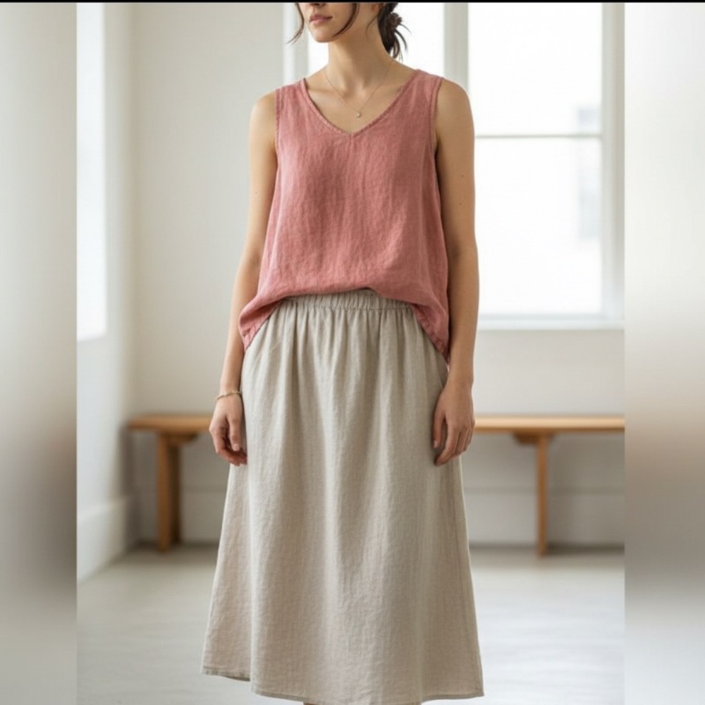 Sigrid Olsen Sleeveless Linen Wrap Top